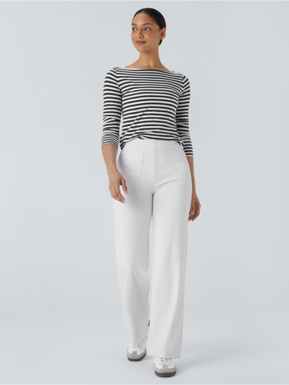 HALARA DayStretch High Waisted Straight Leg Pants White Large NWOT